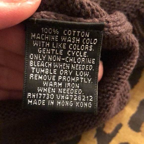 Mossimo Supply & Co size XL Dark brown 3/4 sleeve cropped cardigan one button - Picture 6 of 9